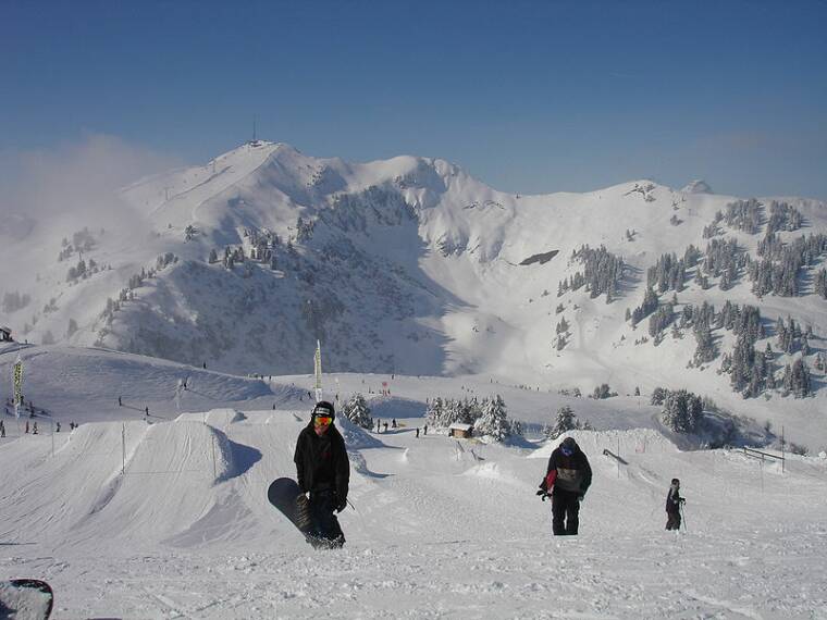 Villars ski mountain snowpark