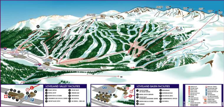 loveland ski area trail map